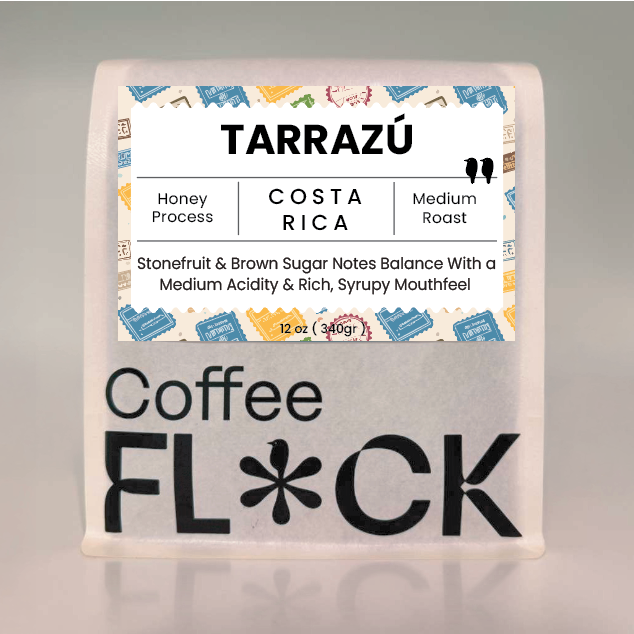 Coffee Flock 12  ounce package 'Tarrazu' Honey Process Medium Roast from Costa Rica