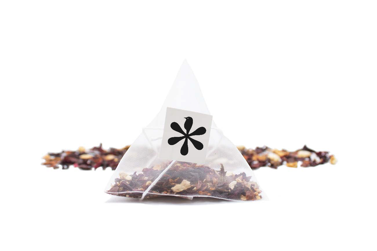 Pyramid Sachets with Whole Leaf Berry Hibiscus Herbal Tisane